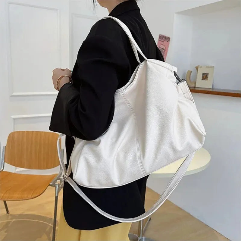 Grand sac à main de cours souple avec bandoulière Juliette