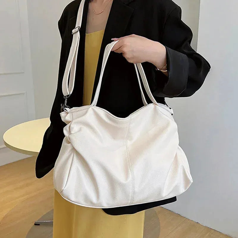 Grand sac à main de cours souple avec bandoulière Juliette