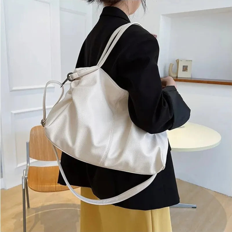 Grand sac à main de cours souple avec bandoulière Juliette