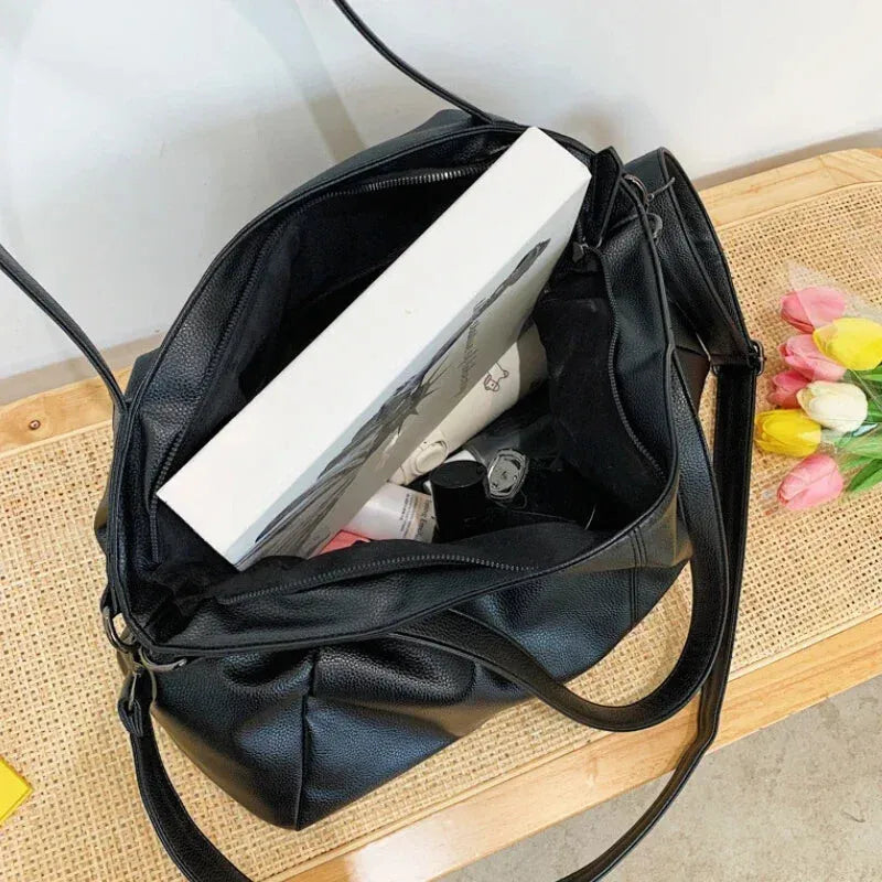 Grand sac à main de cours souple avec bandoulière Juliette