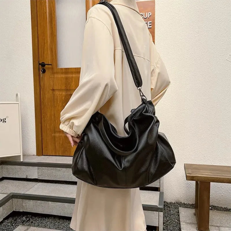 Grand sac à main de cours souple avec bandoulière Juliette