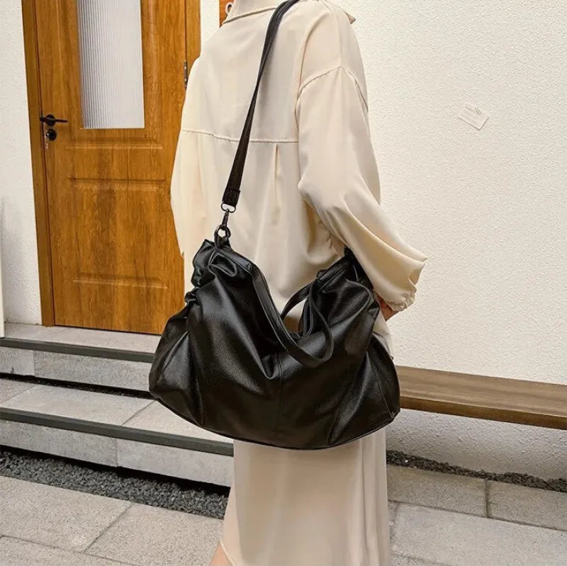 Grand sac à main de cours souple avec bandoulière Juliette