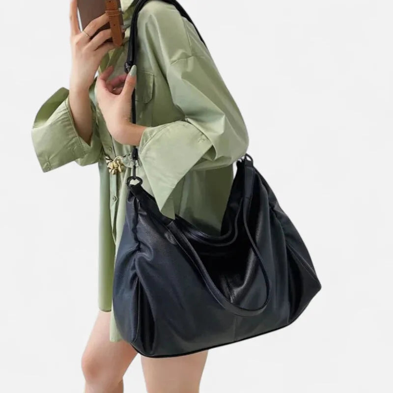 Grand sac à main de cours souple avec bandoulière Juliette