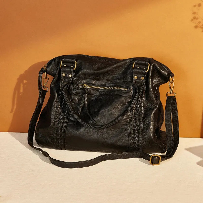 Grand sac à main de cours vintage à bandoulière Clara