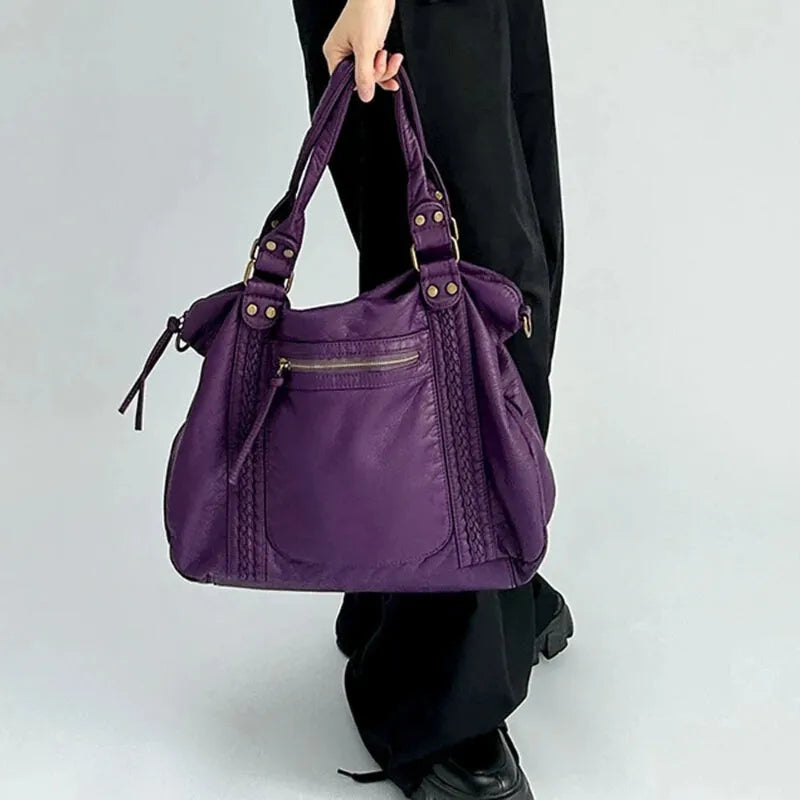 Grand sac à main de cours vintage à bandoulière Clara