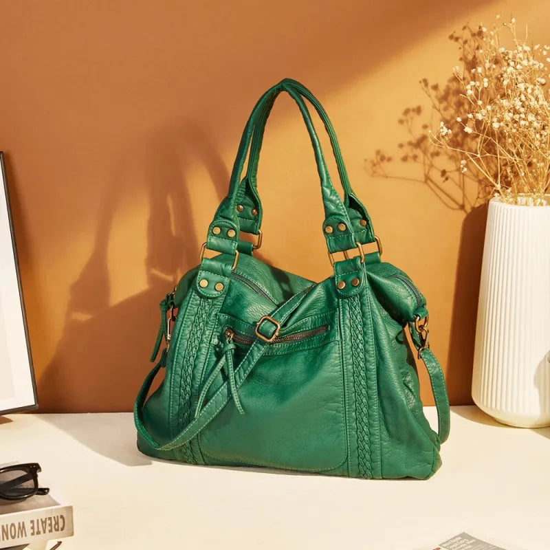 Grand sac à main de cours vintage à bandoulière Clara
