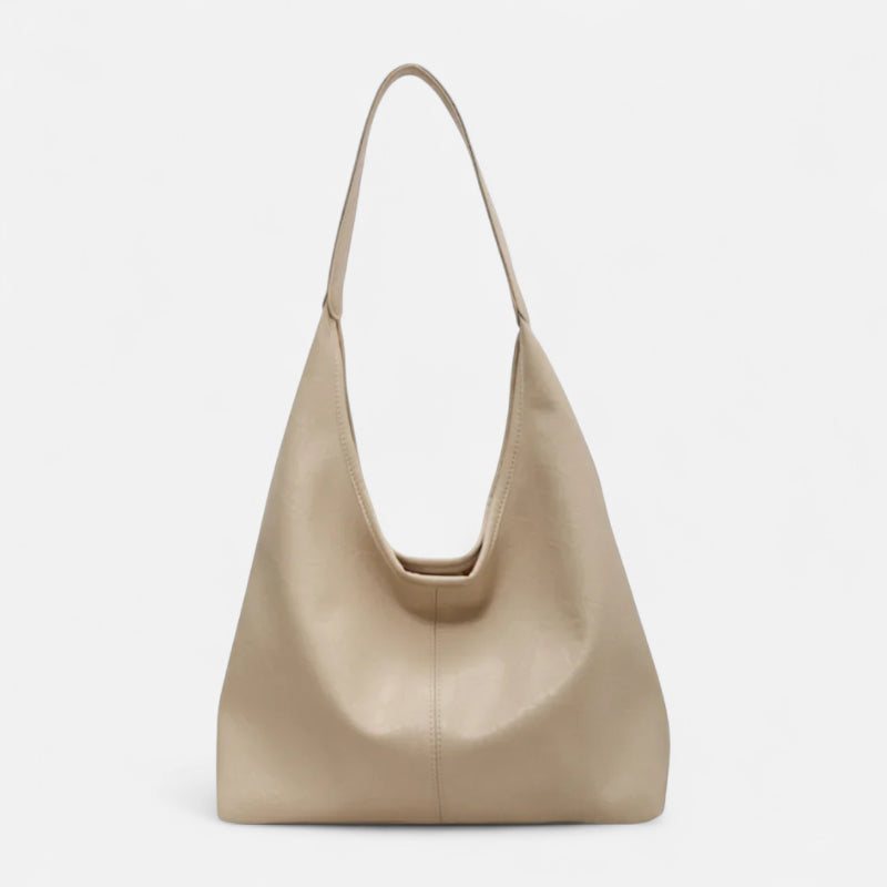 Grand sac à main hobo de cours avec sa pochette assortie Élodie