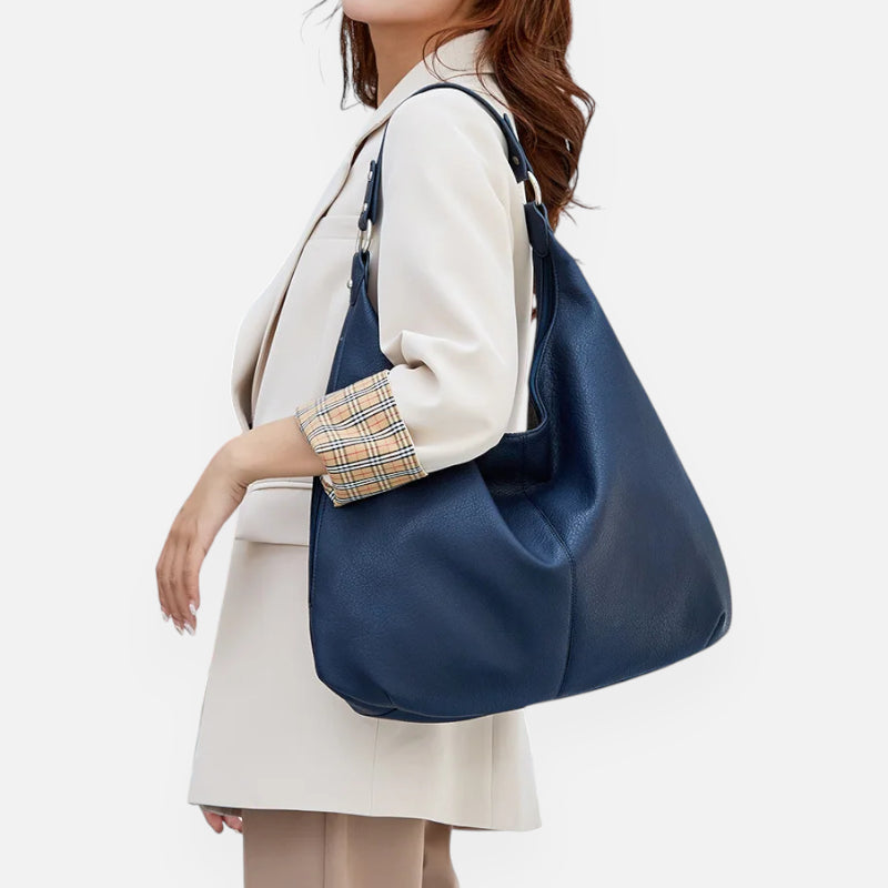 Grand sac à main hobo de cours souple Mila