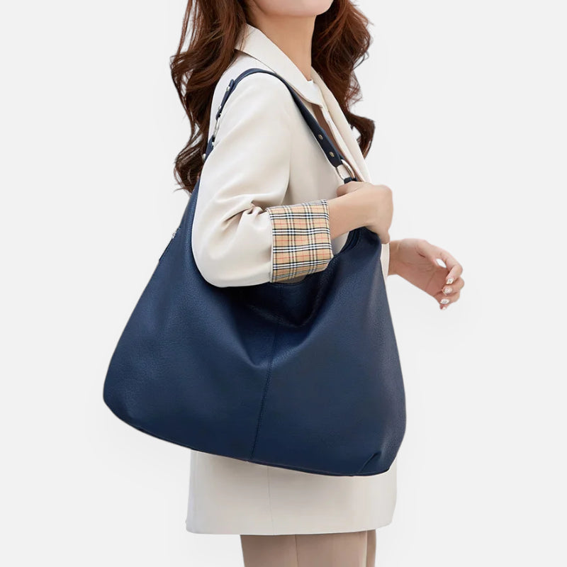 Grand sac à main hobo de cours souple Mila