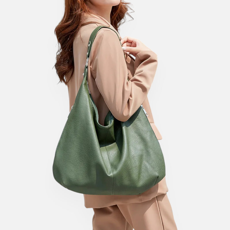 Grand sac à main hobo de cours souple Mila