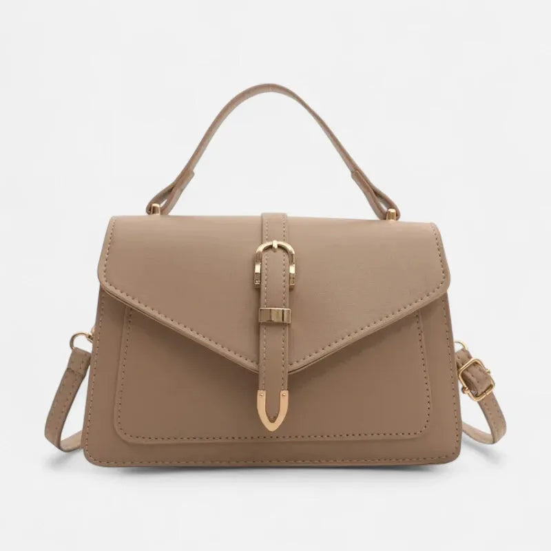 Petit sac à main bandoulière à rabat aux finitions doré Isaline
