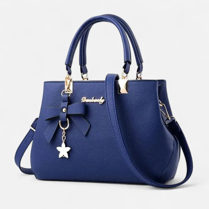 Petit sac à main bandoulière avec son charms noeud et fleur Léana