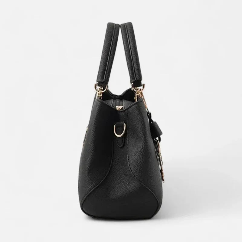 Petit sac à main bandoulière avec son charms noeud et fleur Léana