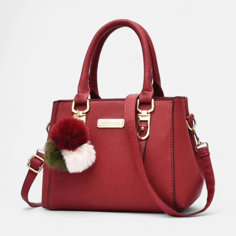 Petit sac à main bandoulière avec son charms pompon Louna