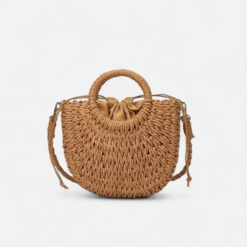 Petit sac à main bandoulière en paille Léna