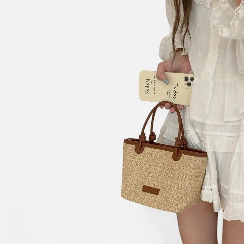 Petit sac à main bandoulière en paille Sienna