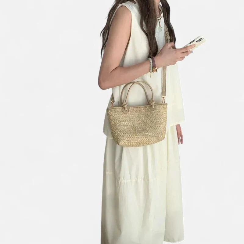 Petit sac à main bandoulière en paille Sienna