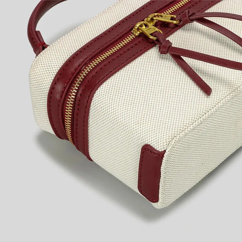 Petit sac à main bandoulière en toile Thaïs