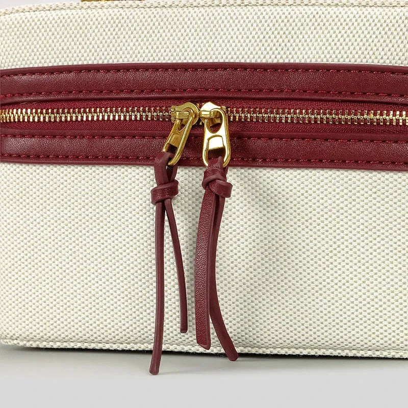 Petit sac à main bandoulière en toile Thaïs