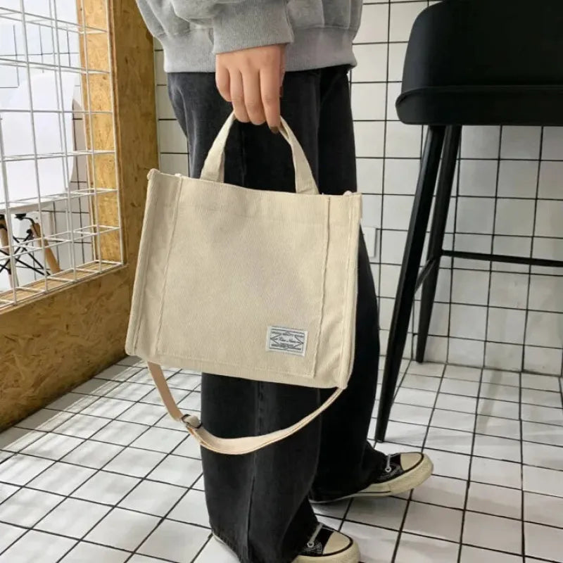 Petit sac à main bandoulière en velours côtelé Rose