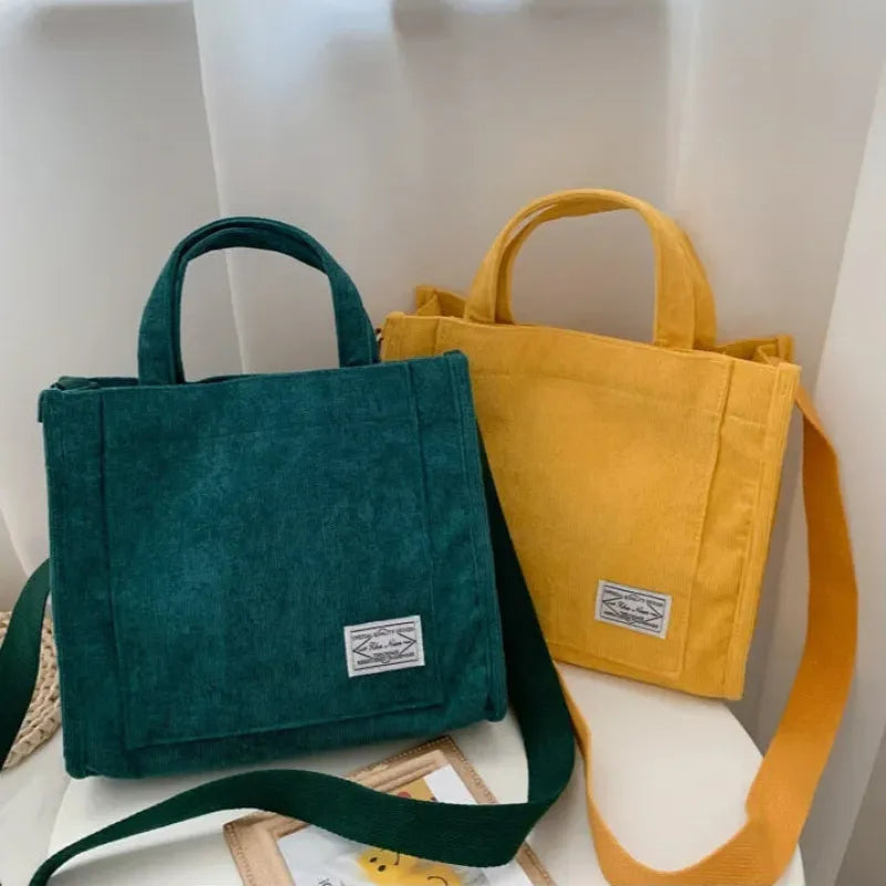 Petit sac à main bandoulière en velours côtelé Rose