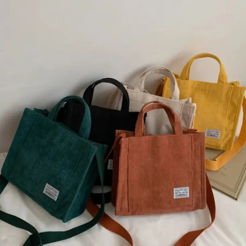 Petit sac à main bandoulière en velours côtelé Rose