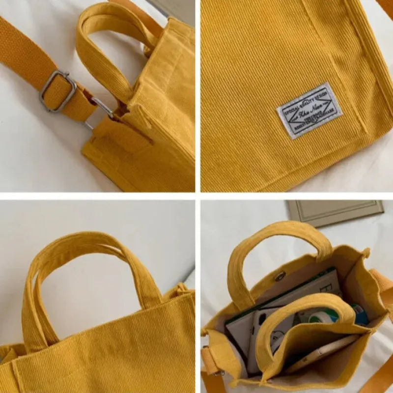 Petit sac à main bandoulière en velours côtelé Rose