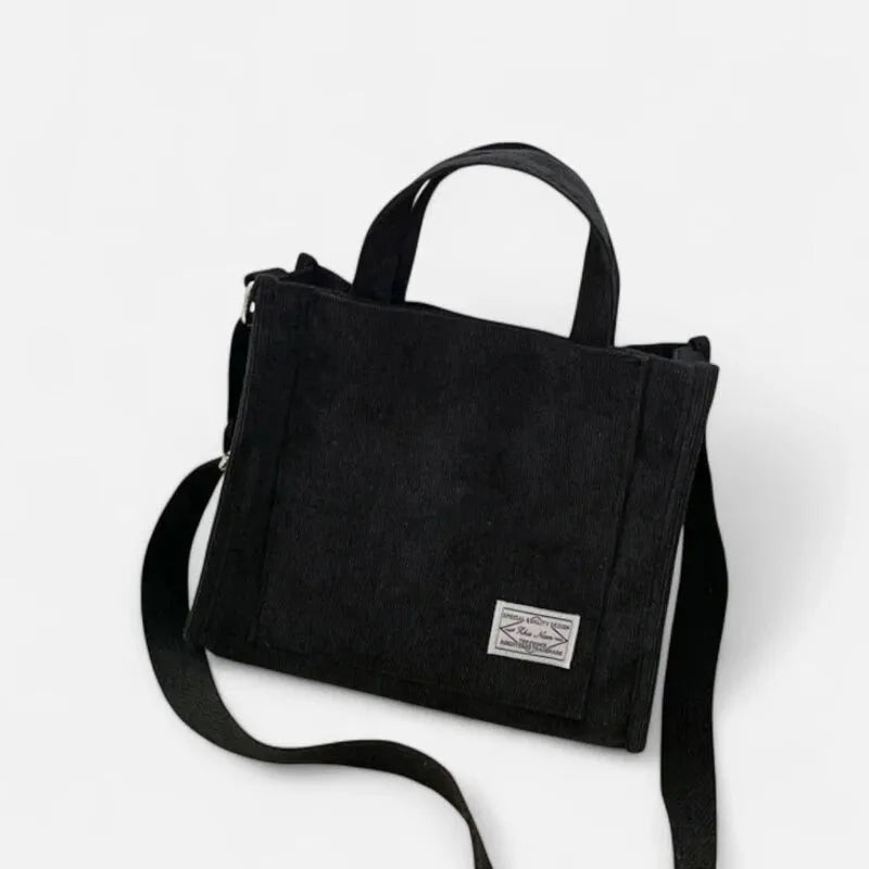 Petit sac à main bandoulière en velours côtelé Rose