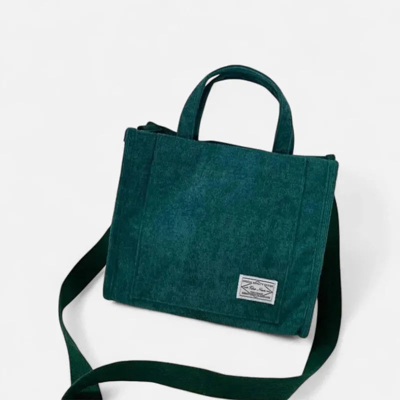 Petit sac à main bandoulière en velours côtelé Rose