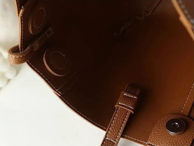 Petit sac à main cabas structuré double porté Élise