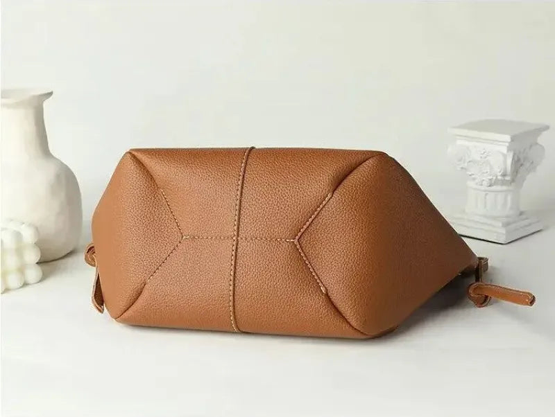 Petit sac à main cabas structuré double porté Élise