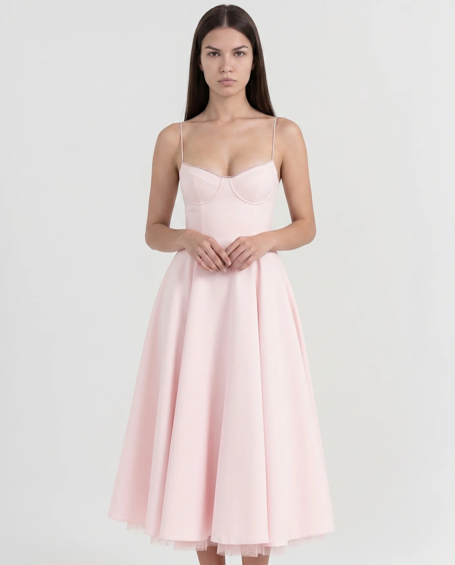 Robe Corset Tulle Céleste Rose Blush — vue 4