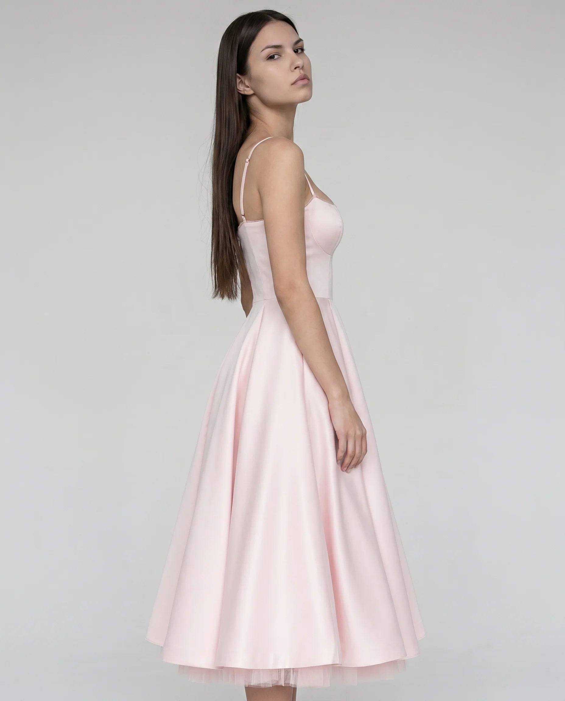 Robe Corset Tulle Céleste Rose Blush — vue 5