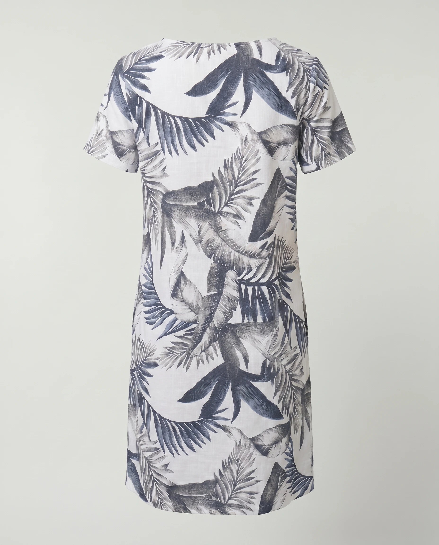 Robe courte imprimé botanique — coloris Blanc — détail dos