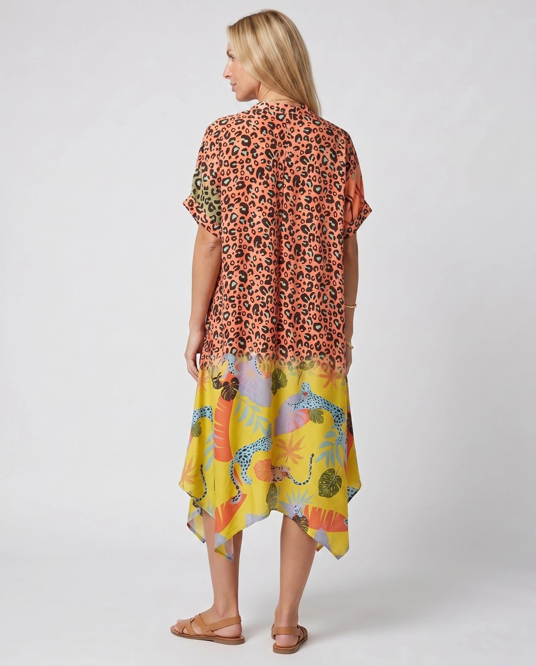 Robe d'été ample à imprimé léopard — Maïa - Léopard Jaune