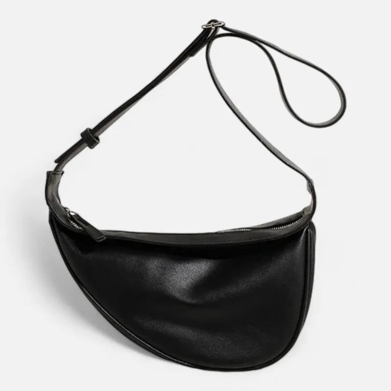 Sac à main banane demi-lune en cuir chic Thérèse
