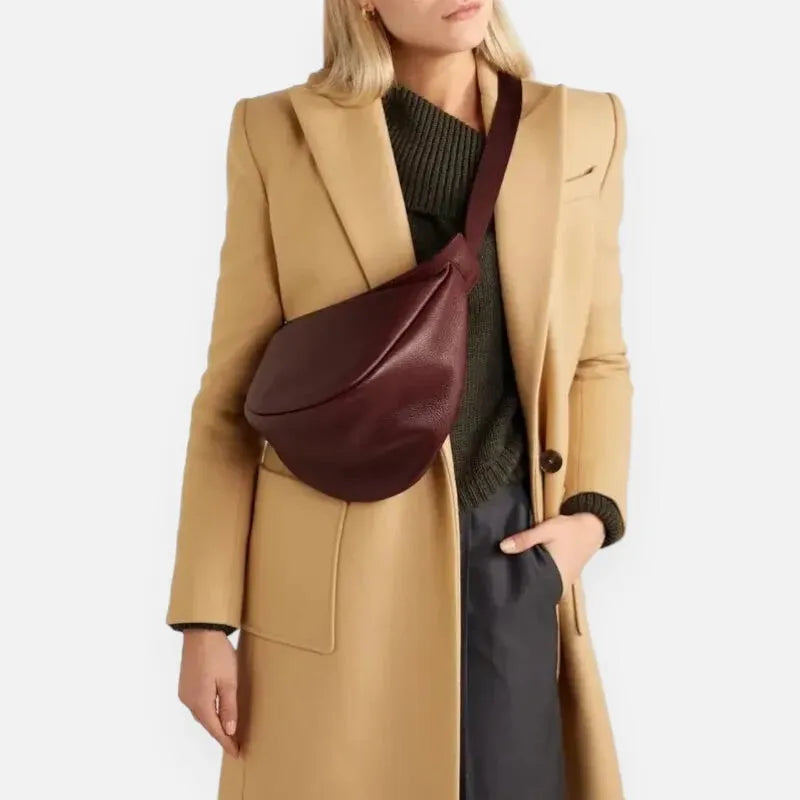 Sac à main banane demi-lune en cuir chic Thérèse