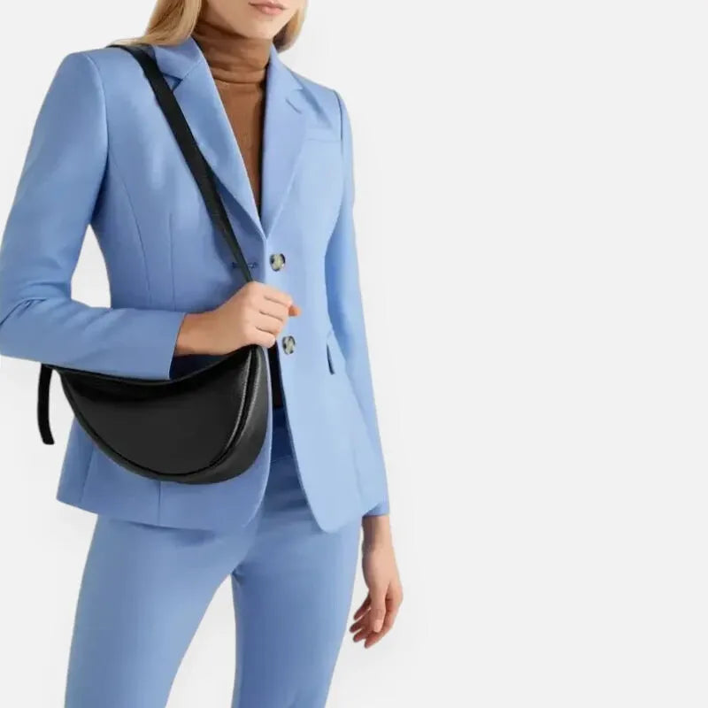 Sac à main banane demi-lune en cuir chic Thérèse