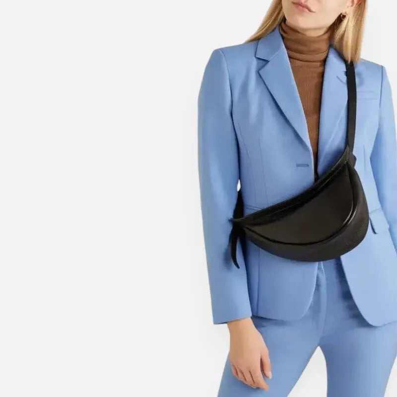 Sac à main banane demi-lune en cuir chic Thérèse