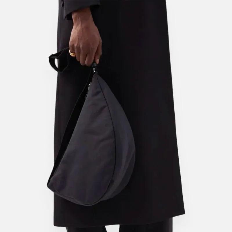 Sac à main banane demi-lune en tissu chic Brigitte