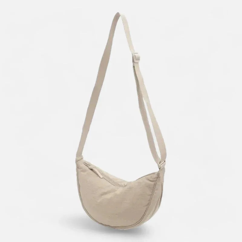 Sac à main banane demi-lune en tissu tendance Émilienne