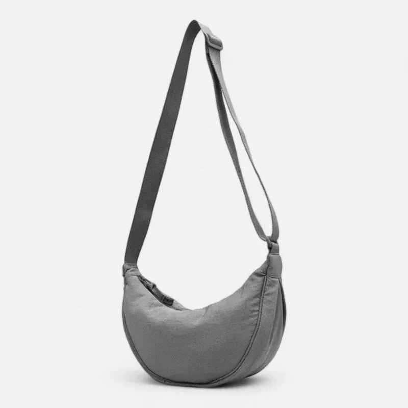 Sac à main banane demi-lune en tissu tendance Émilienne