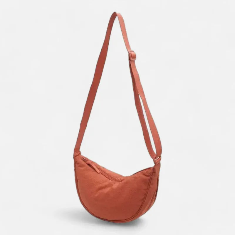 Sac à main banane demi-lune en tissu tendance Émilienne