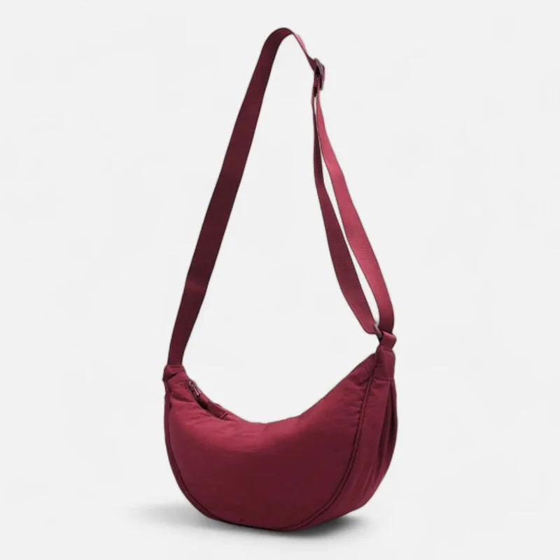 Sac à main banane demi-lune en tissu tendance Émilienne