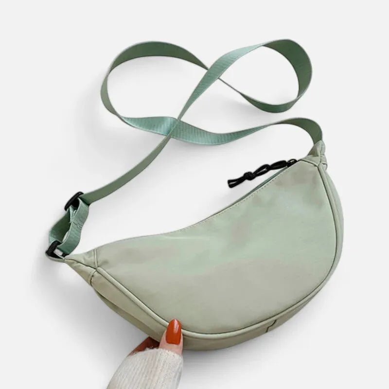 Sac à main banane demi-lune en tissu tendance Lucienne