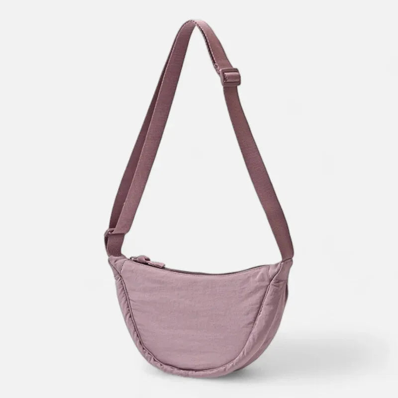Sac à main banane demi-lune en tissu tendance Monique