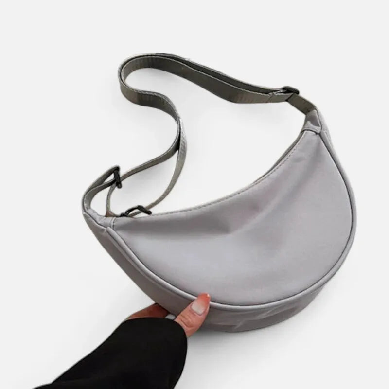 Sac à main banane demi-lune en tissu tendance Yvette