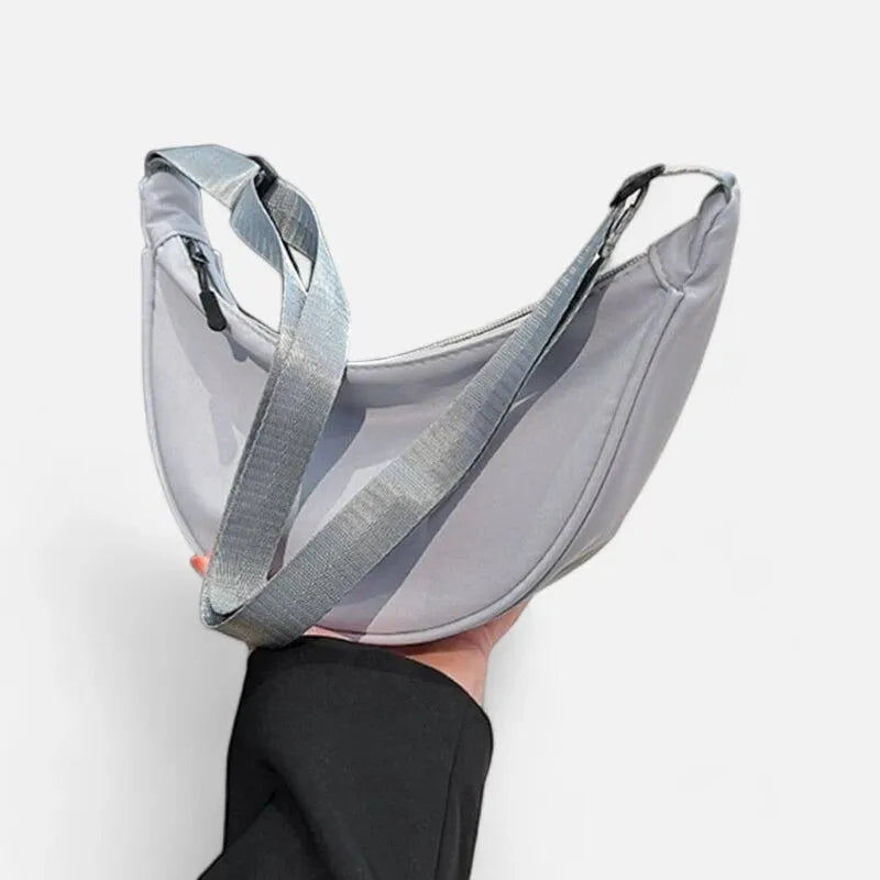 Sac à main banane demi-lune en tissu tendance Yvette