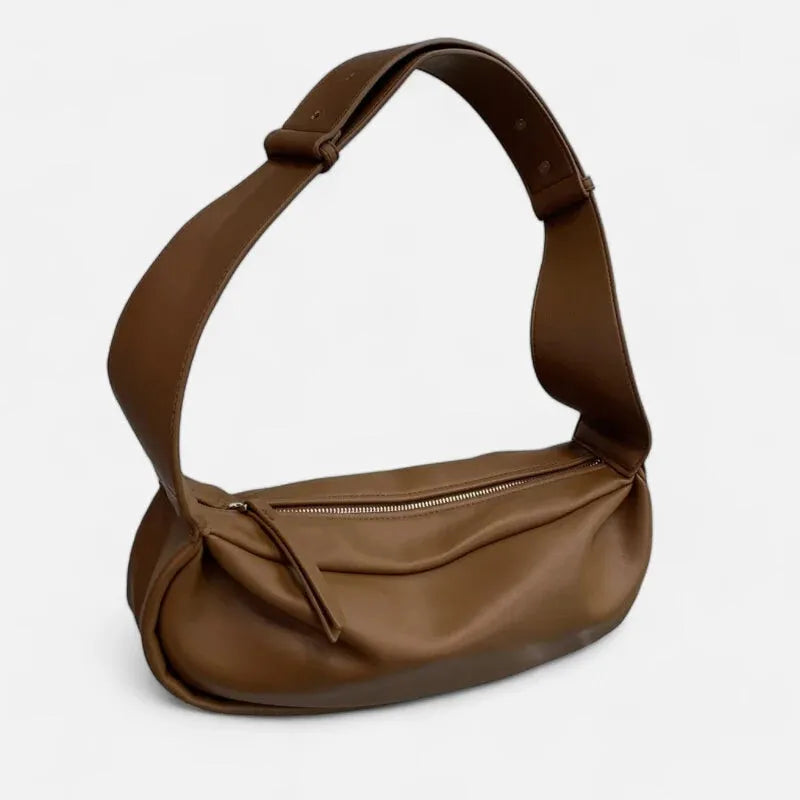 Sac à main banane en cuir chic Bernadette