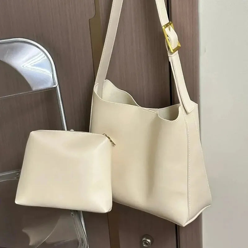 Sac à main bandoulière avec sa pochette assortie Léna